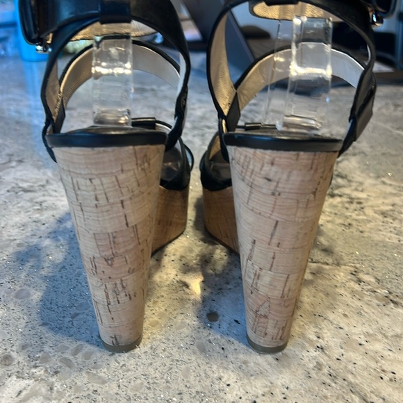 ⭐🍒 COACH Charla Black and Tan Wedge Sandals⭐$4.99 shipping - Picture 11 of 12